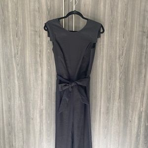 JCrew Black Tie Waist Blend Jumpsuit